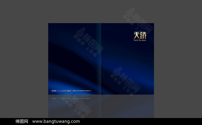 蓝色精品地产住宅楼书画册